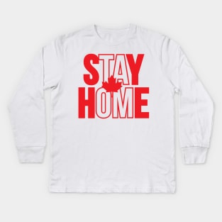 Canada Day 2020 Stay Home Kids Long Sleeve T-Shirt